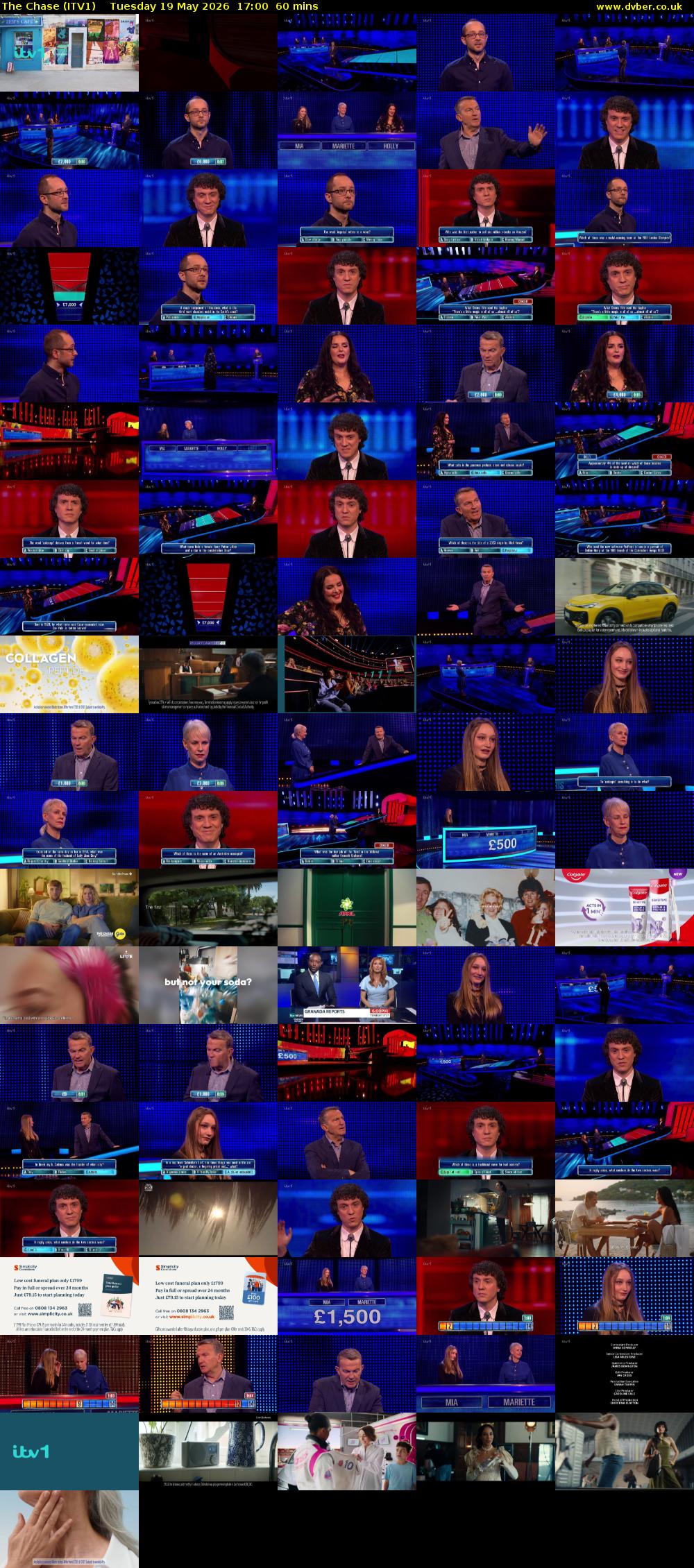 The Chase (ITV1) Tuesday 19 May 2026 17:00 - 18:00