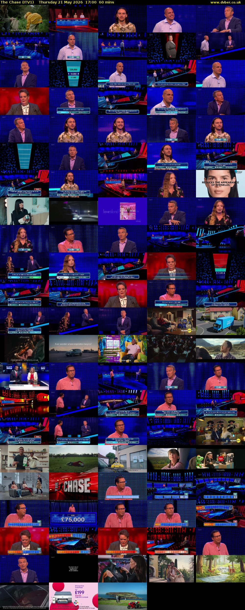 The Chase (ITV1) Thursday 21 May 2026 17:00 - 18:00