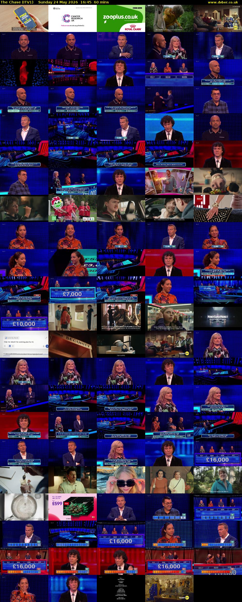 The Chase (ITV1) Sunday 24 May 2026 16:45 - 17:45