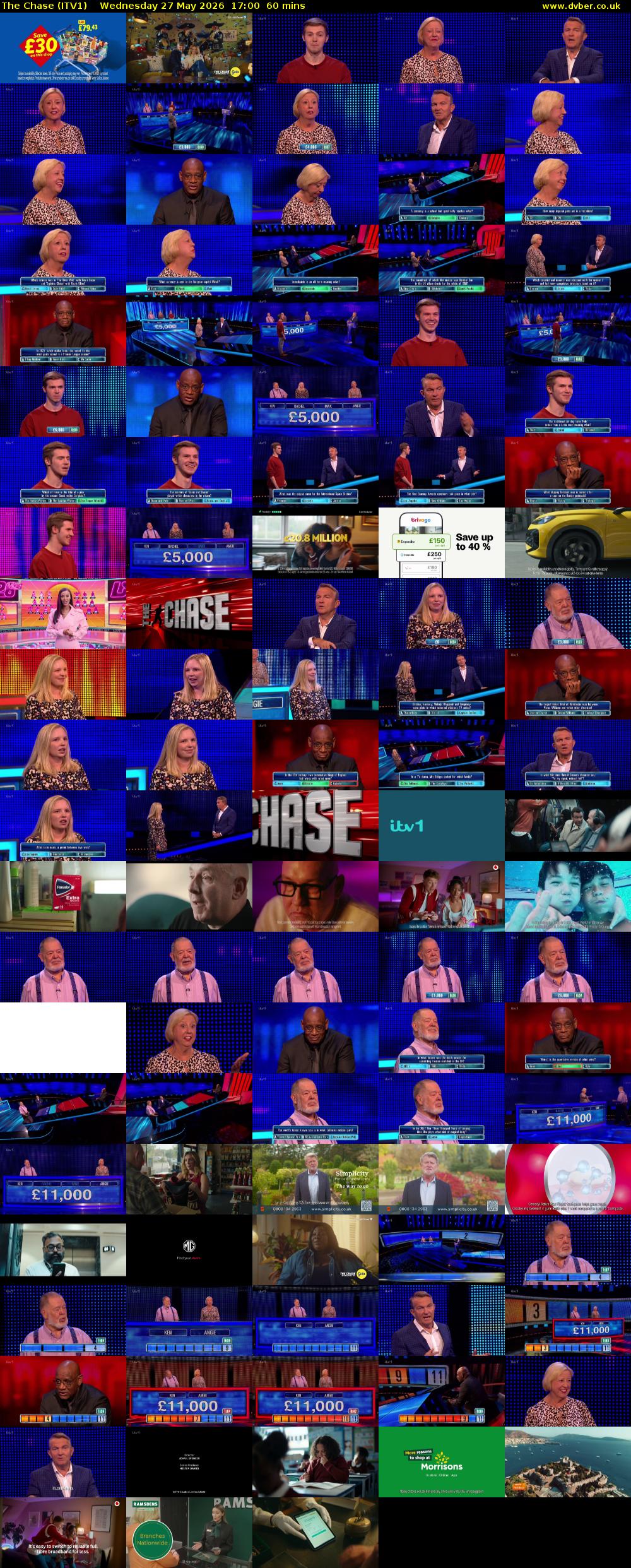 The Chase (ITV1) Wednesday 27 May 2026 17:00 - 18:00