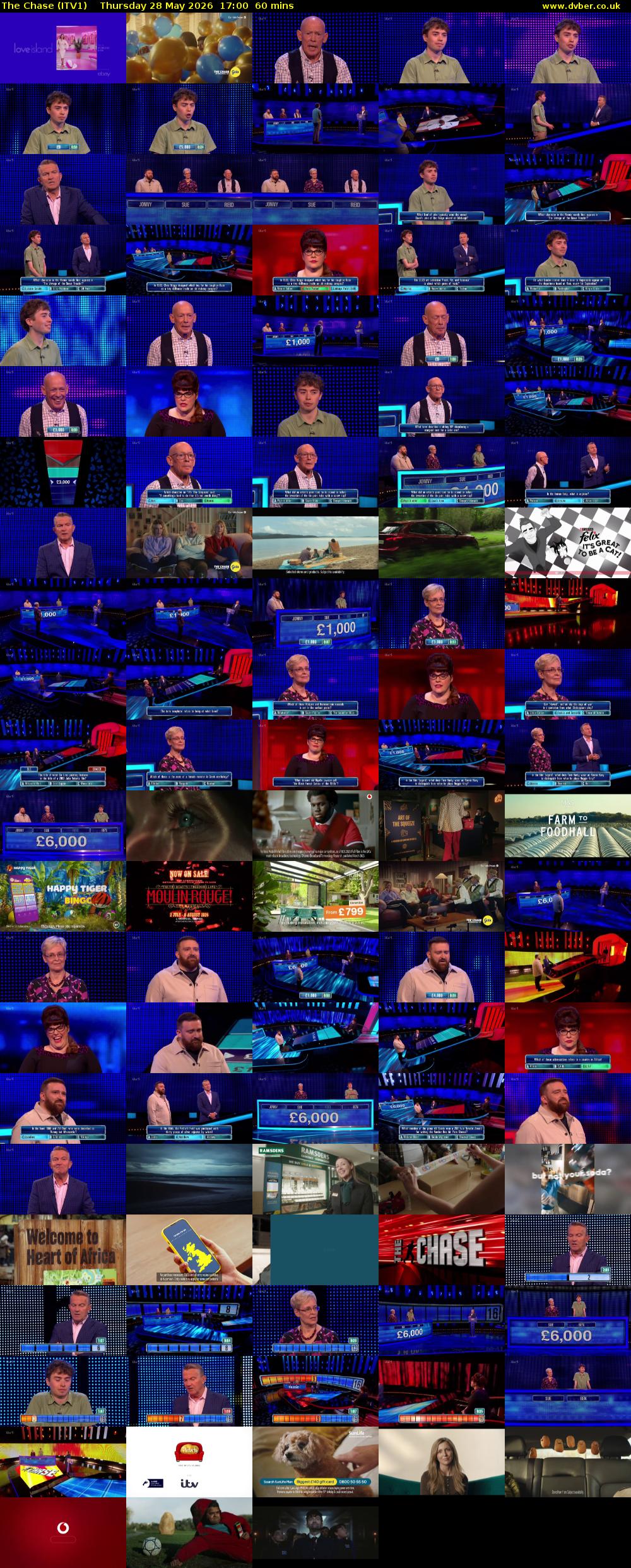 The Chase (ITV1) Thursday 28 May 2026 17:00 - 18:00