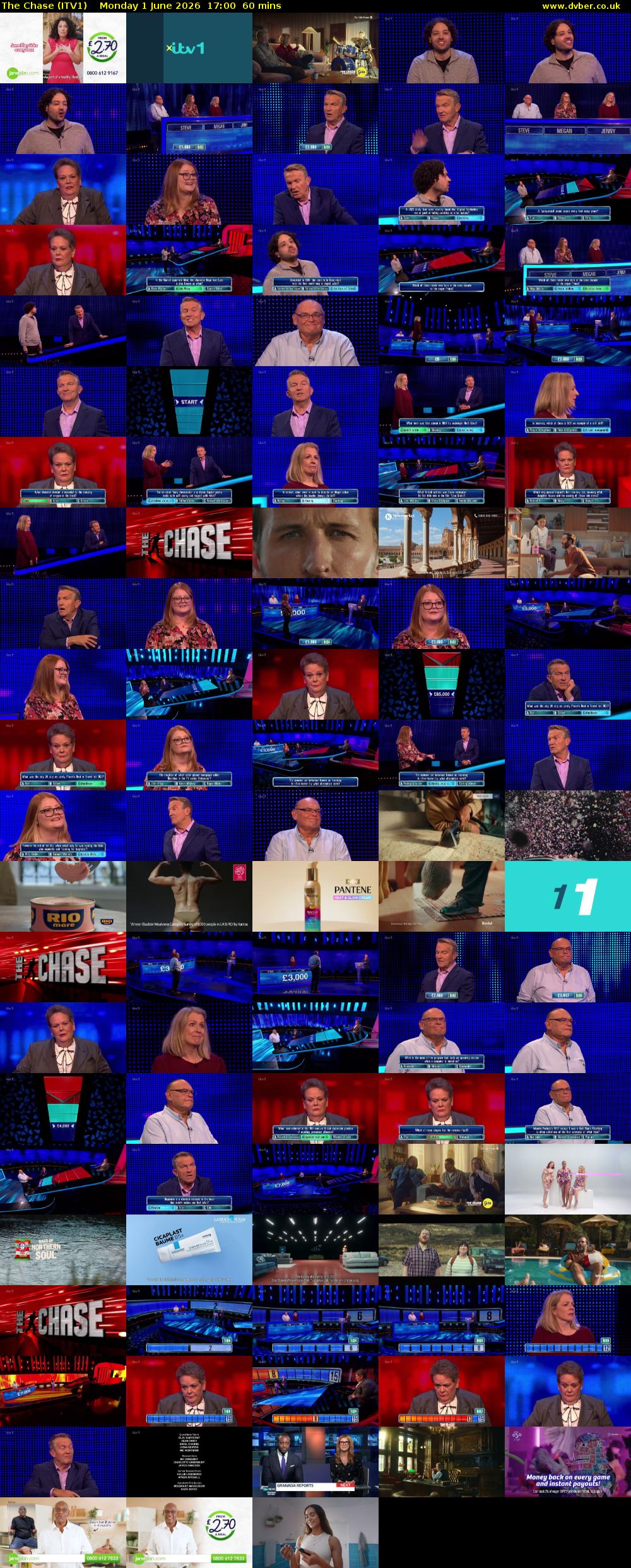 The Chase (ITV1) Monday 1 June 2026 17:00 - 18:00