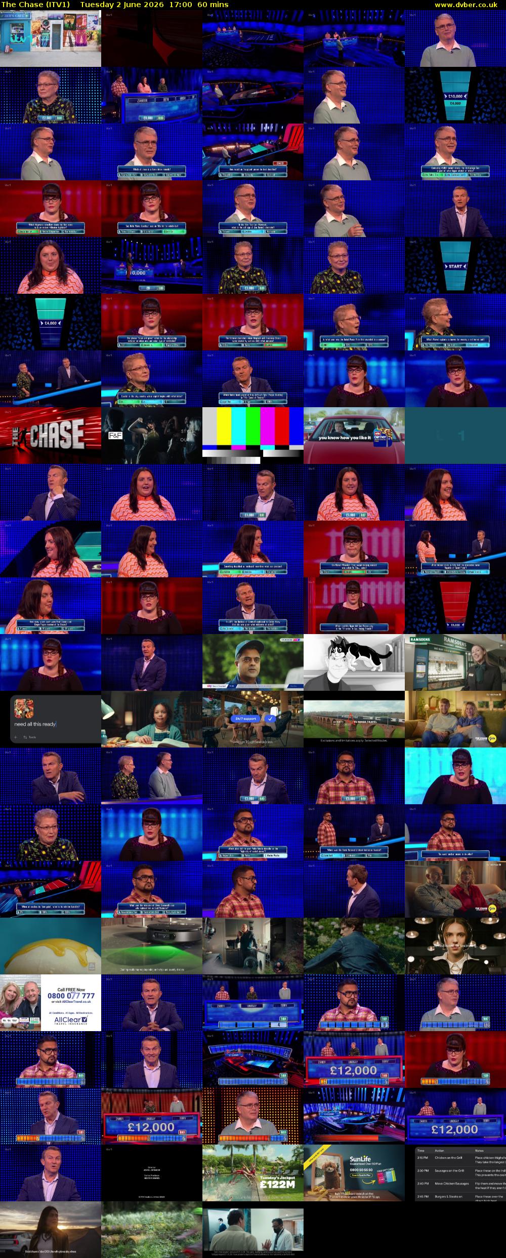 The Chase (ITV1) Tuesday 2 June 2026 17:00 - 18:00