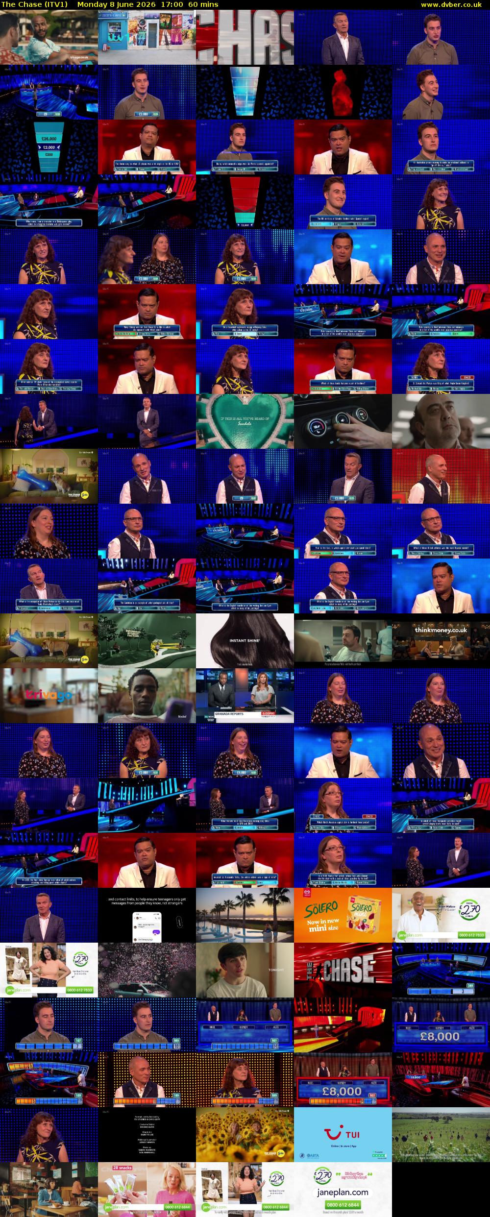 The Chase (ITV1) Monday 8 June 2026 17:00 - 18:00