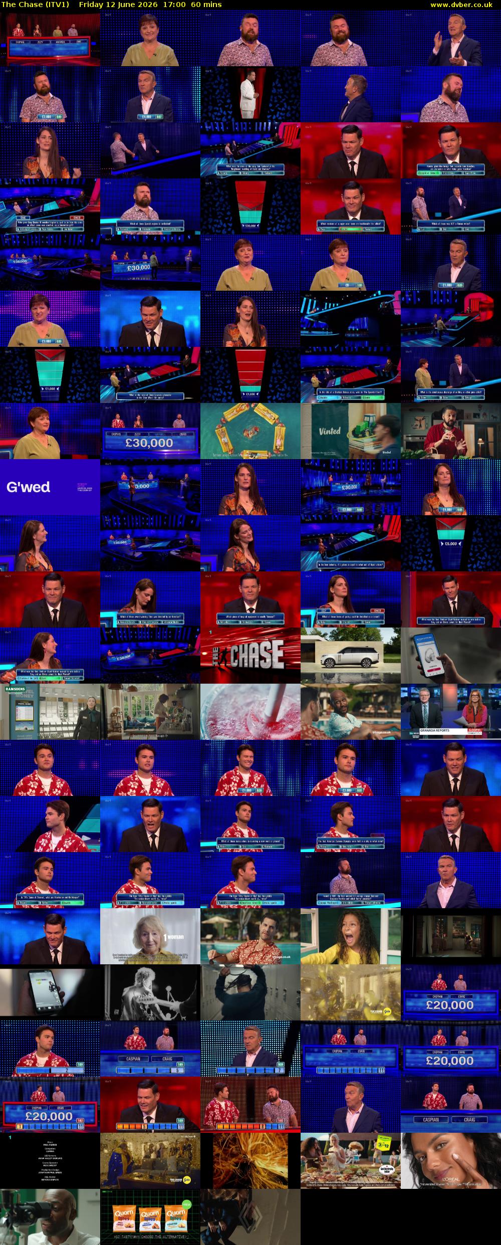 The Chase (ITV1) Friday 12 June 2026 17:00 - 18:00