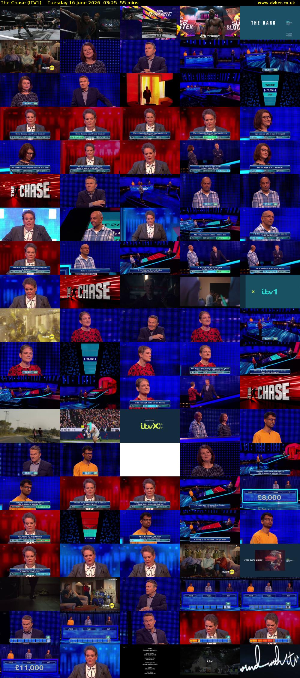 The Chase (ITV1) Tuesday 16 June 2026 03:25 - 04:20