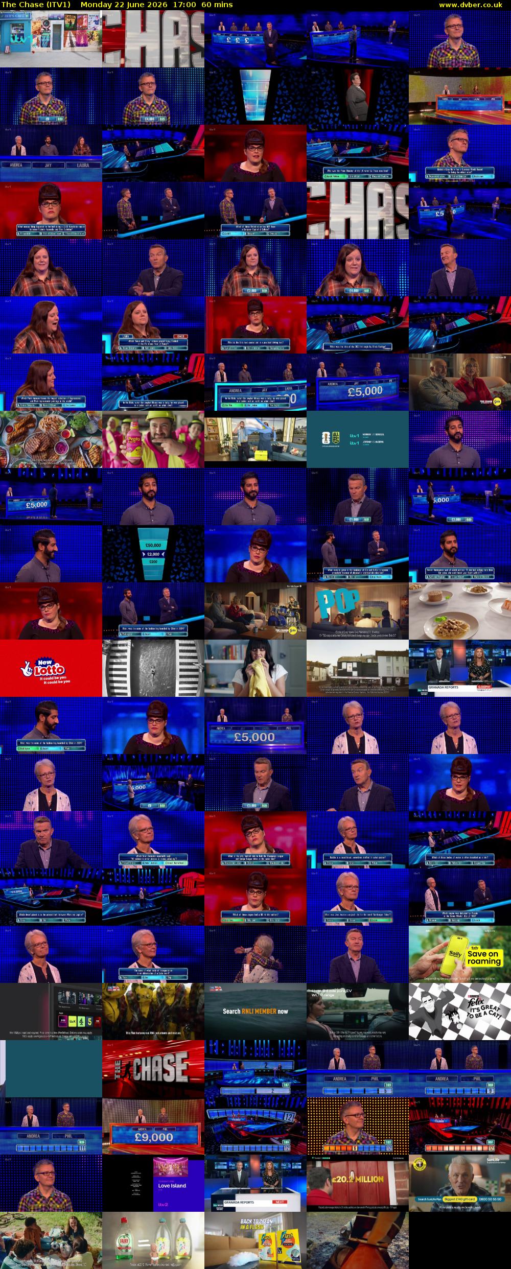 The Chase (ITV1) Monday 22 June 2026 17:00 - 18:00