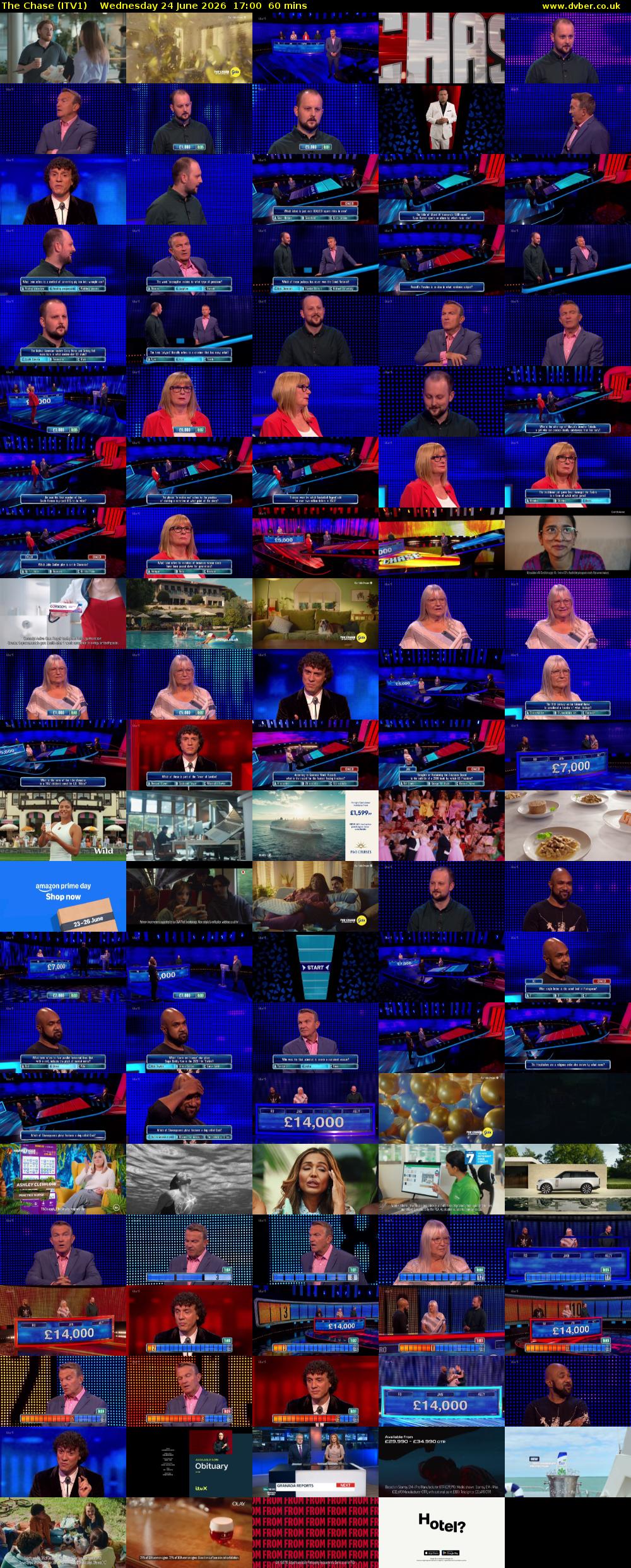 The Chase (ITV1) Wednesday 24 June 2026 17:00 - 18:00