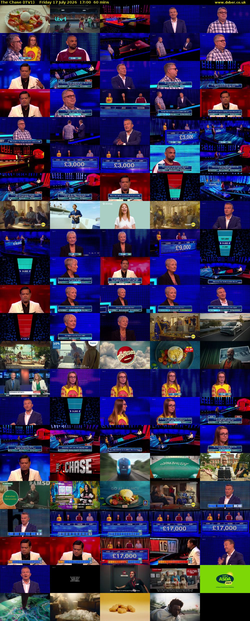 The Chase (ITV1) Friday 17 July 2026 17:00 - 18:00