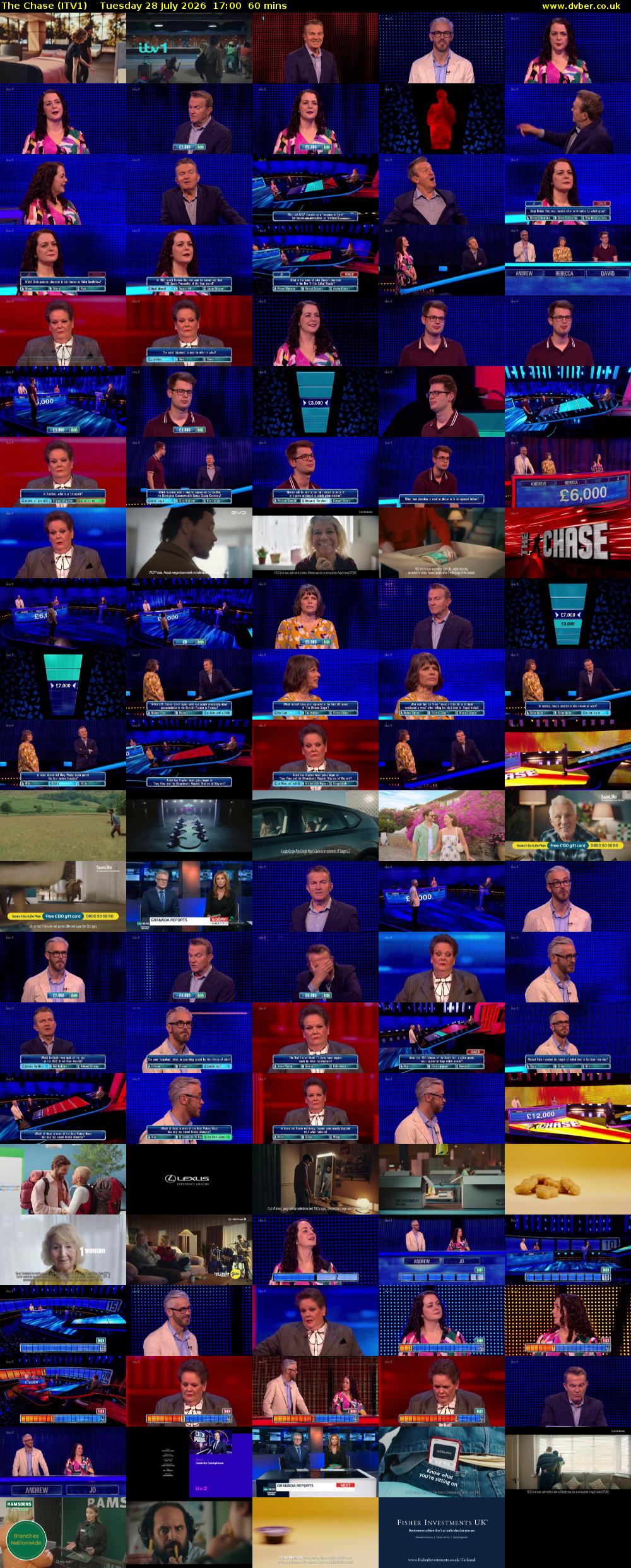 The Chase (ITV1) Tuesday 28 July 2026 17:00 - 18:00