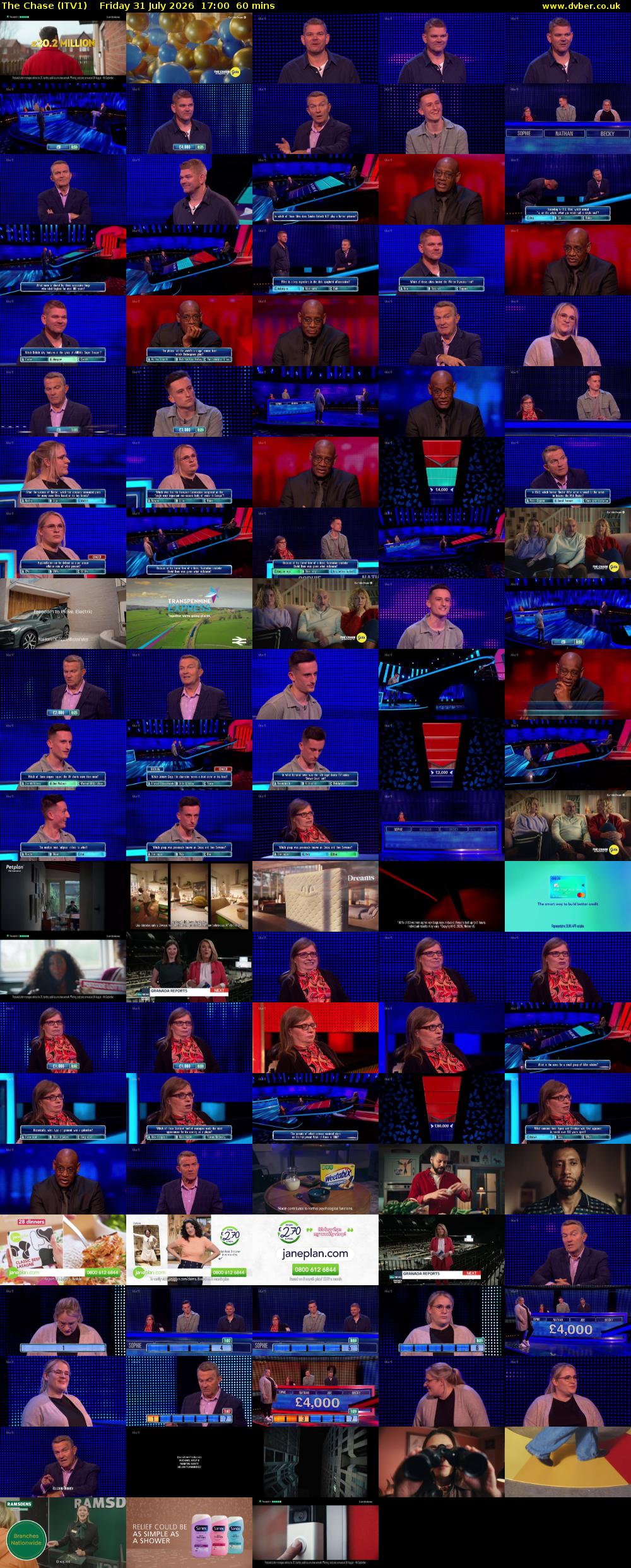 The Chase (ITV1) Friday 31 July 2026 17:00 - 18:00