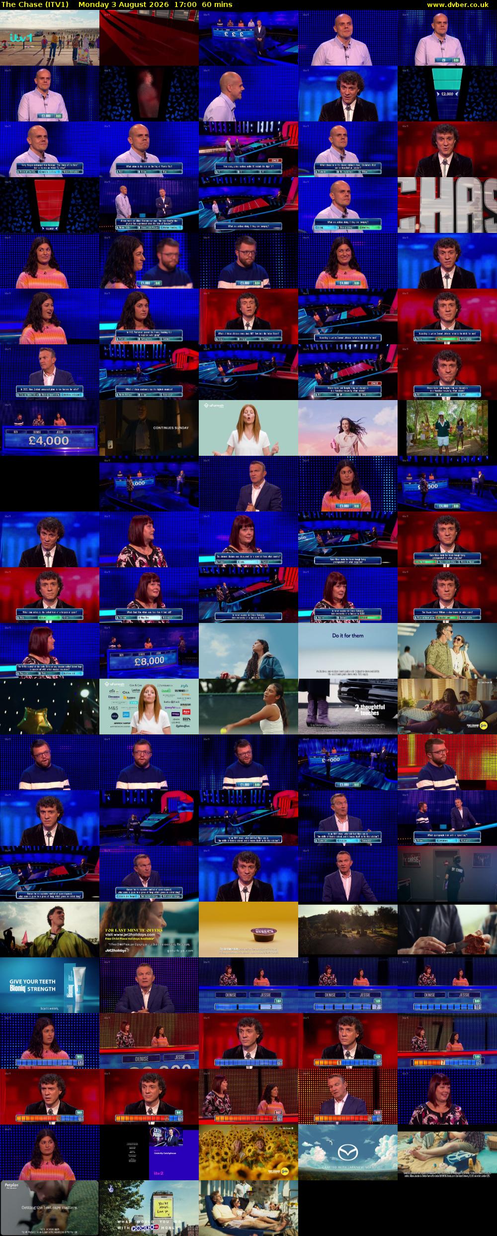 The Chase (ITV1) Monday 3 August 2026 17:00 - 18:00