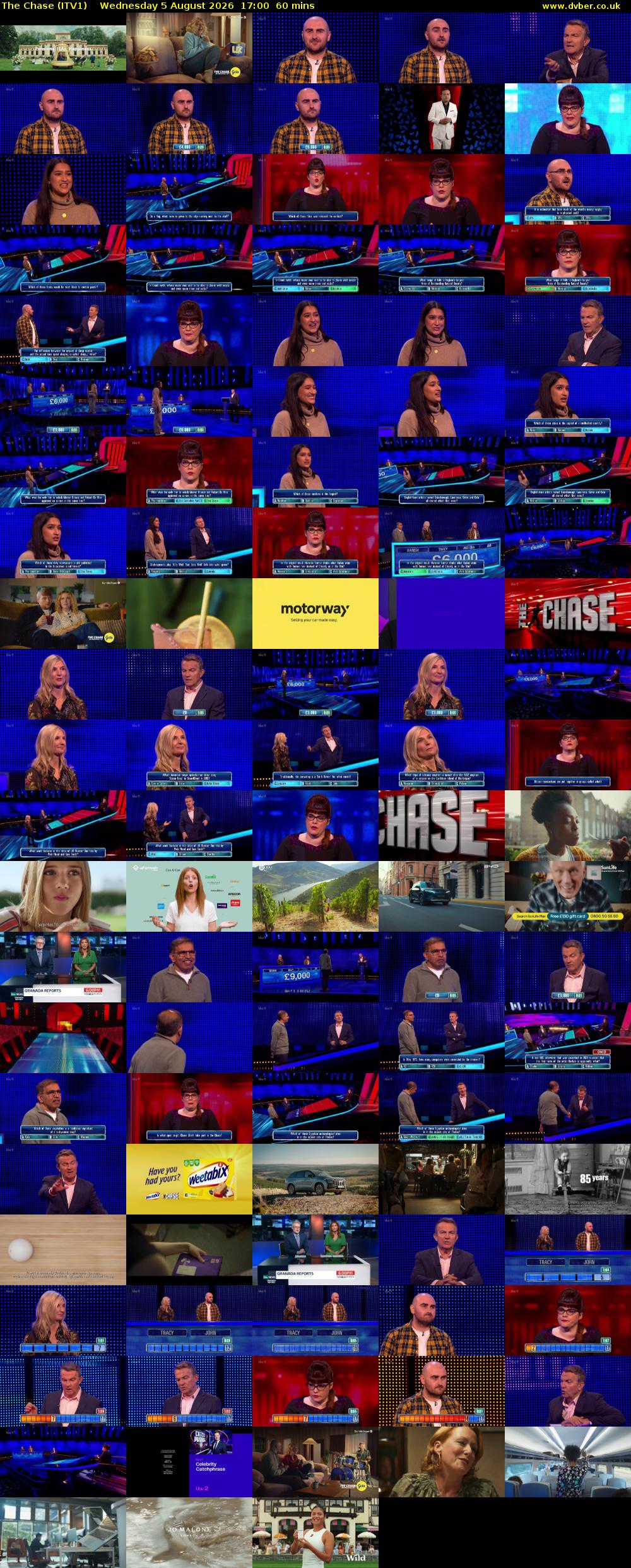 The Chase (ITV1) Wednesday 5 August 2026 17:00 - 18:00