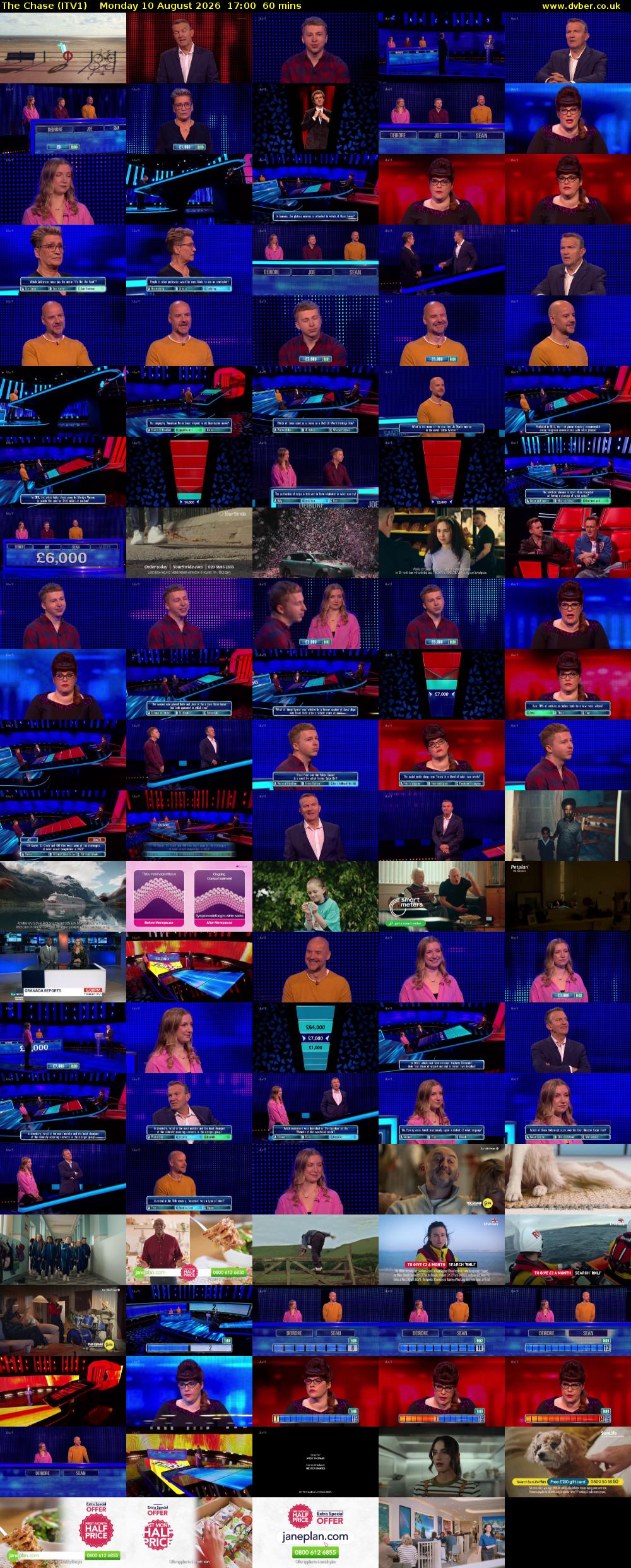 The Chase (ITV1) Monday 10 August 2026 17:00 - 18:00