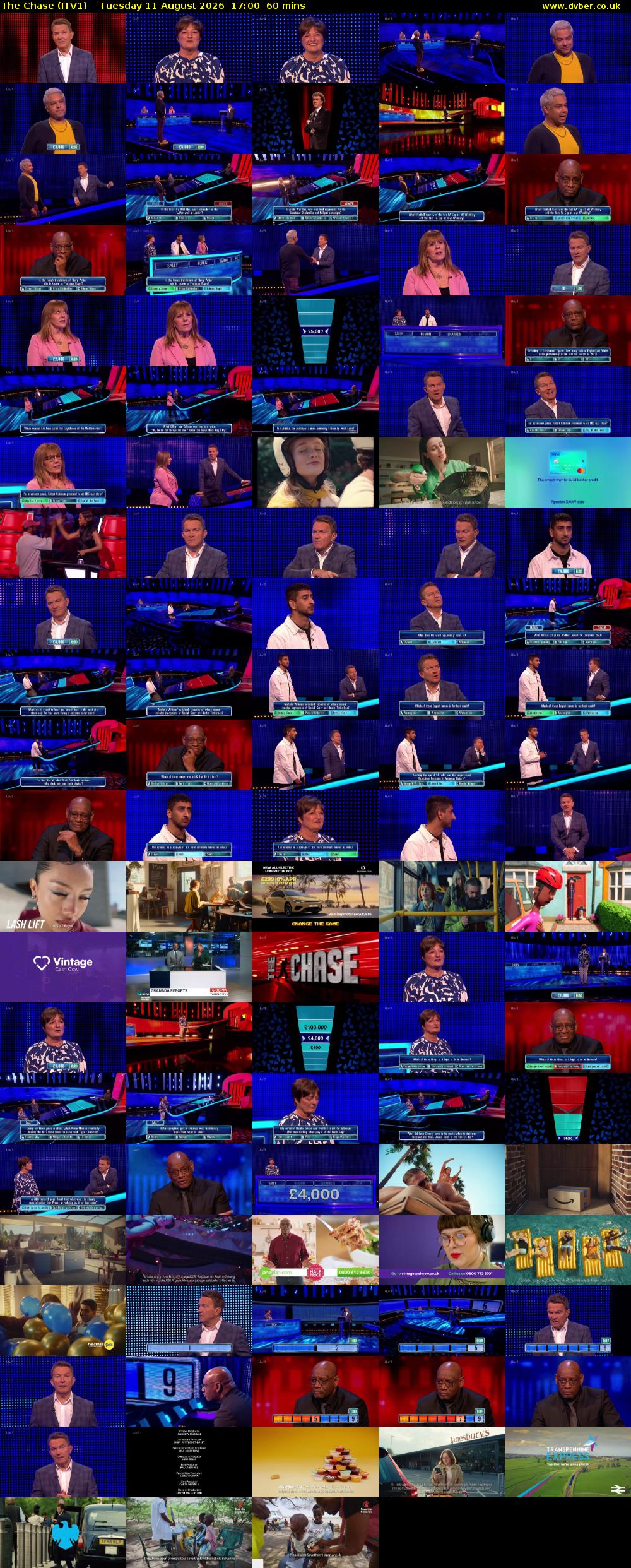 The Chase (ITV1) Tuesday 11 August 2026 17:00 - 18:00