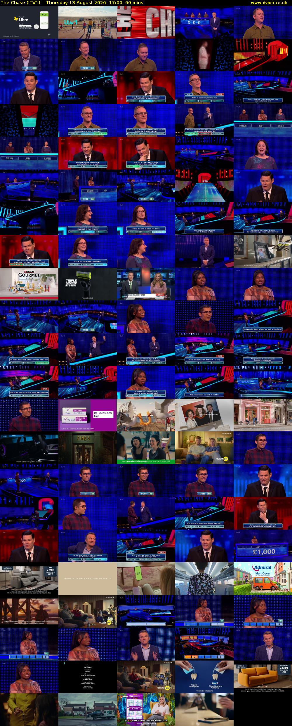 The Chase (ITV1) Thursday 13 August 2026 17:00 - 18:00