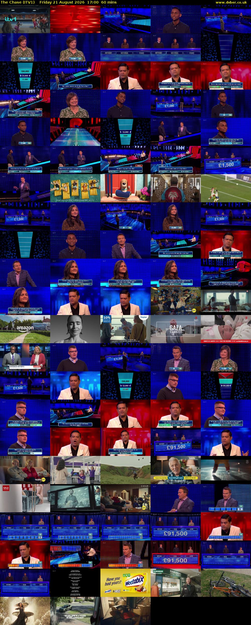 The Chase (ITV1) Friday 21 August 2026 17:00 - 18:00