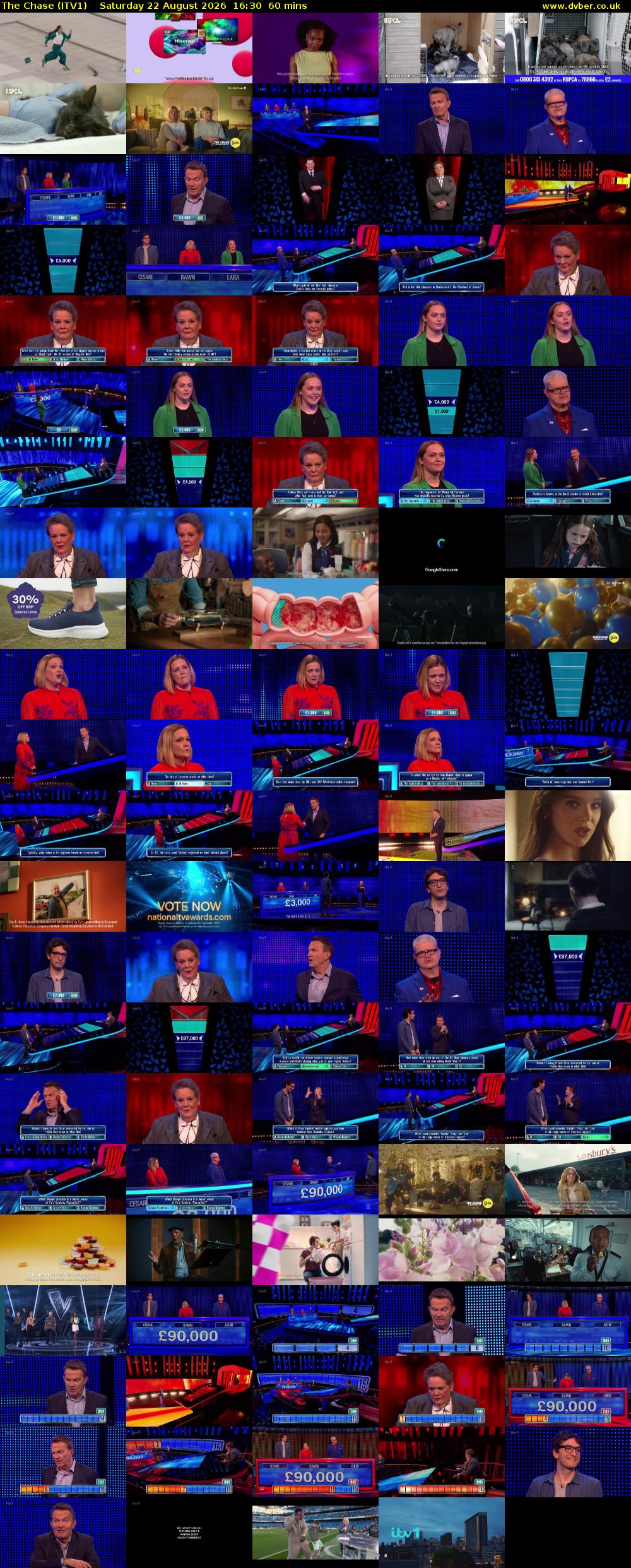 The Chase (ITV1) Saturday 22 August 2026 16:30 - 17:30