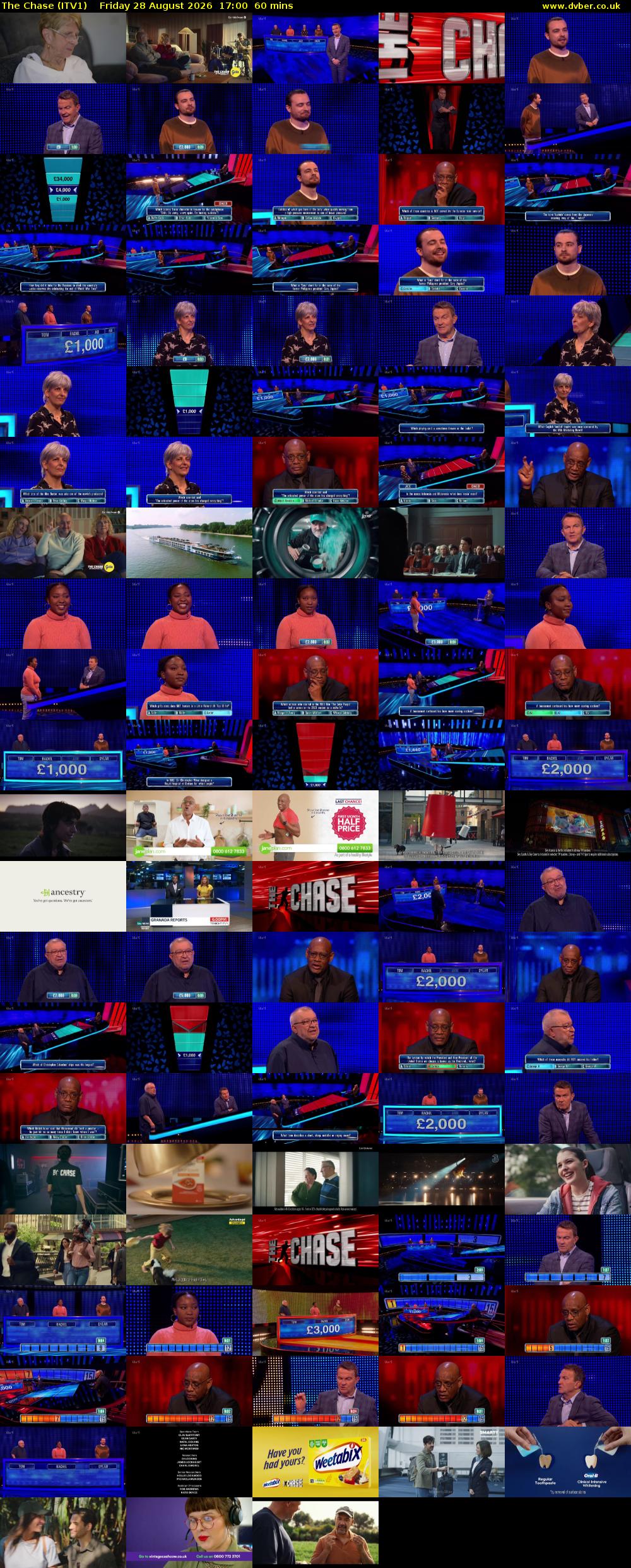 The Chase (ITV1) Friday 28 August 2026 17:00 - 18:00