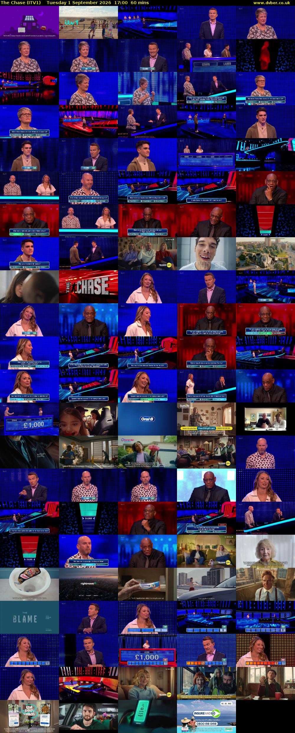 The Chase (ITV1) Tuesday 1 September 2026 17:00 - 18:00