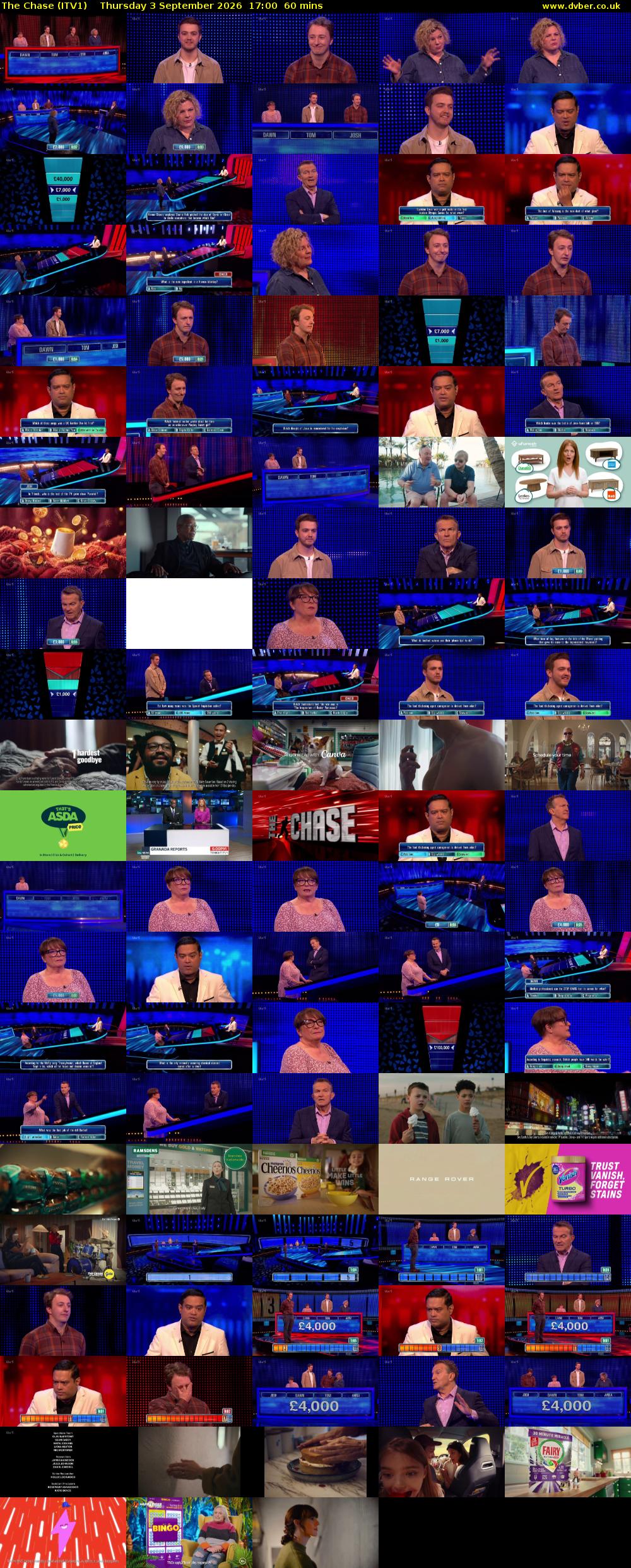 The Chase (ITV1) Thursday 3 September 2026 17:00 - 18:00