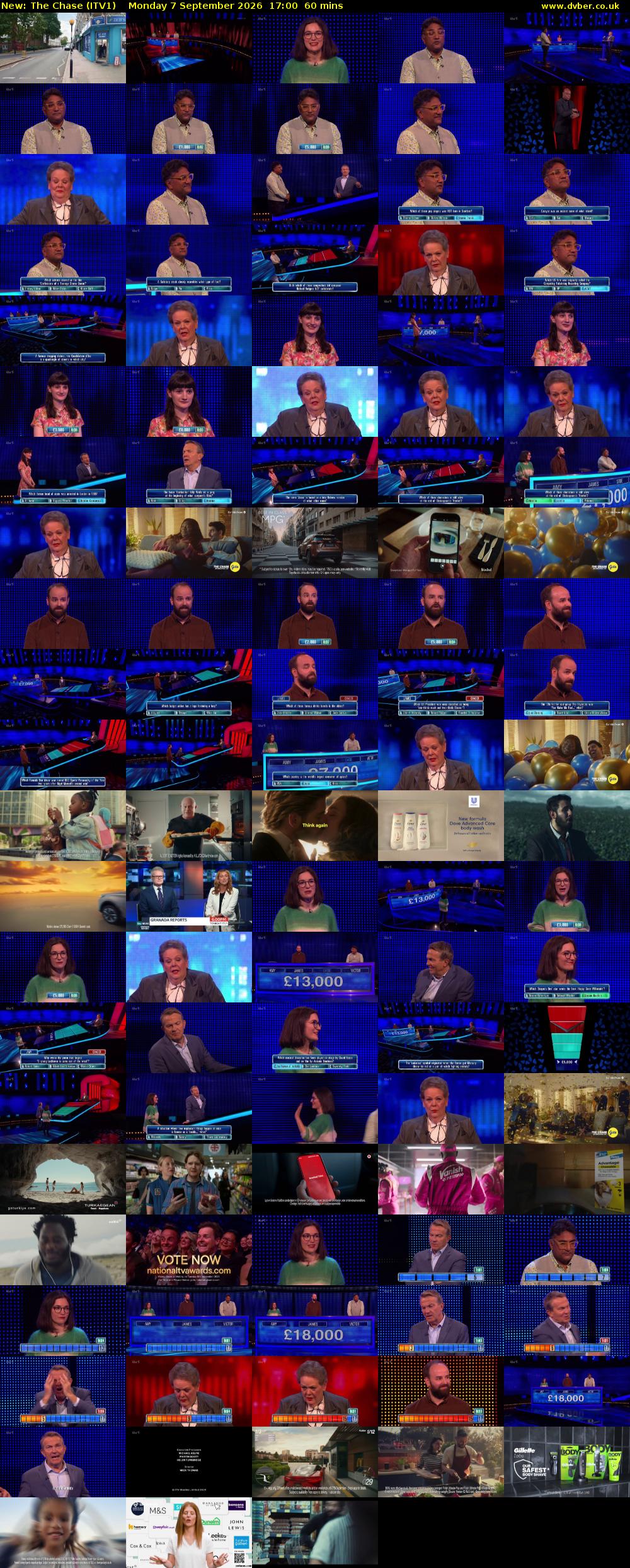 The Chase (ITV1) Monday 7 September 2026 17:00 - 18:00