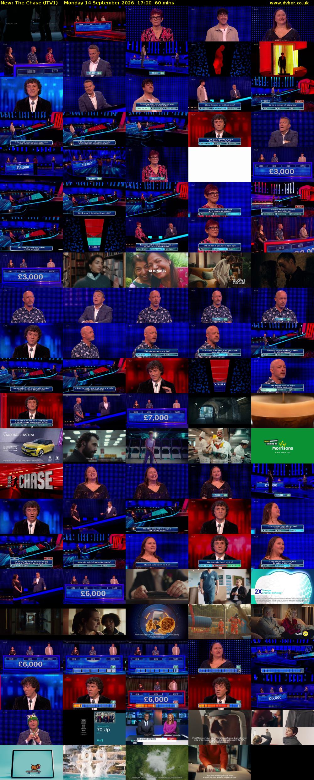 The Chase (ITV1) Monday 14 September 2026 17:00 - 18:00