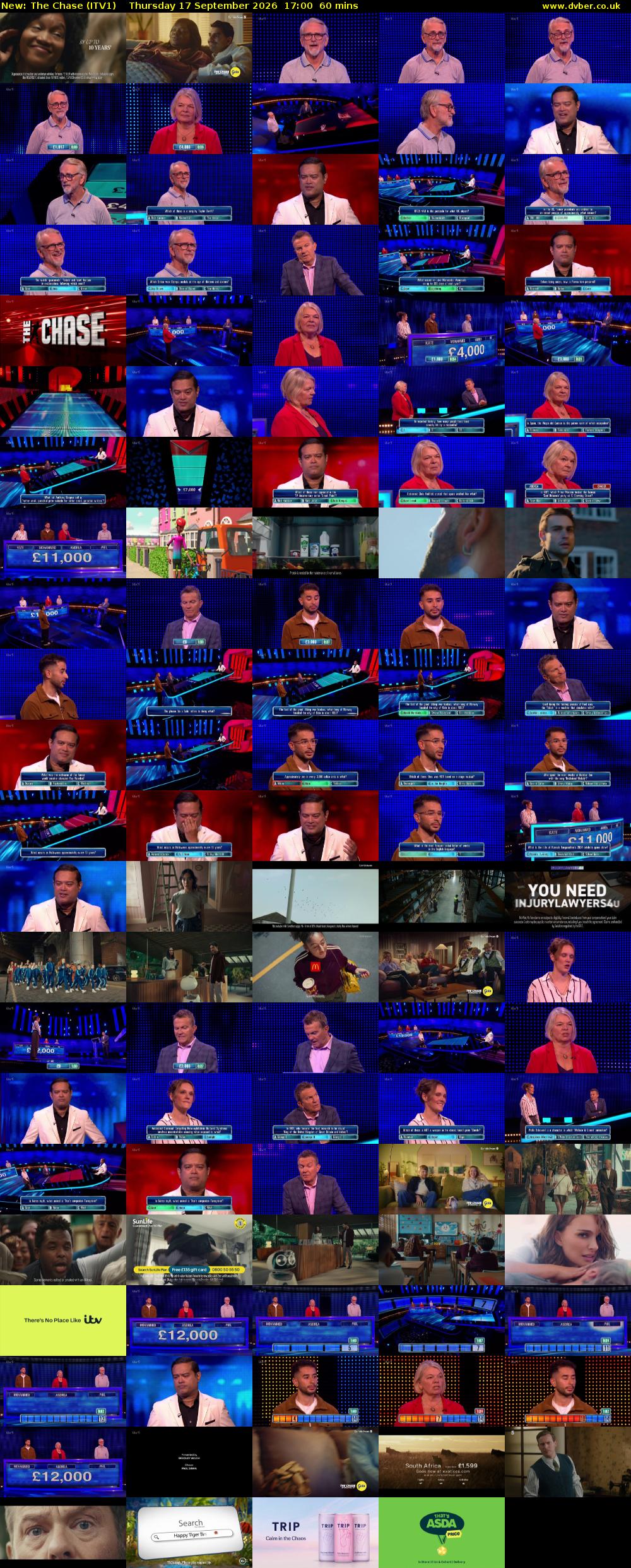 The Chase (ITV1) Thursday 17 September 2026 17:00 - 18:00