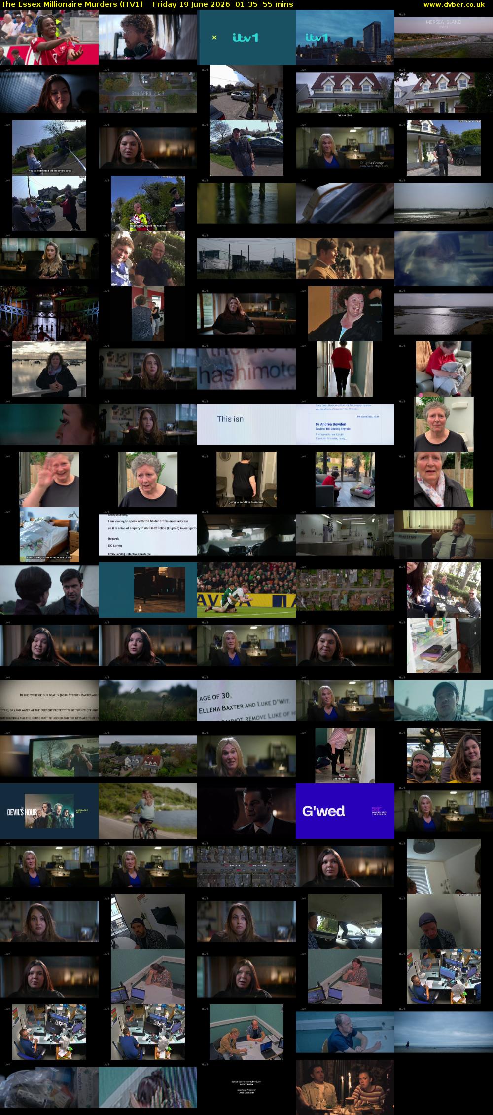 The Essex Millionaire Murders (ITV1) Friday 19 June 2026 01:35 - 02:30