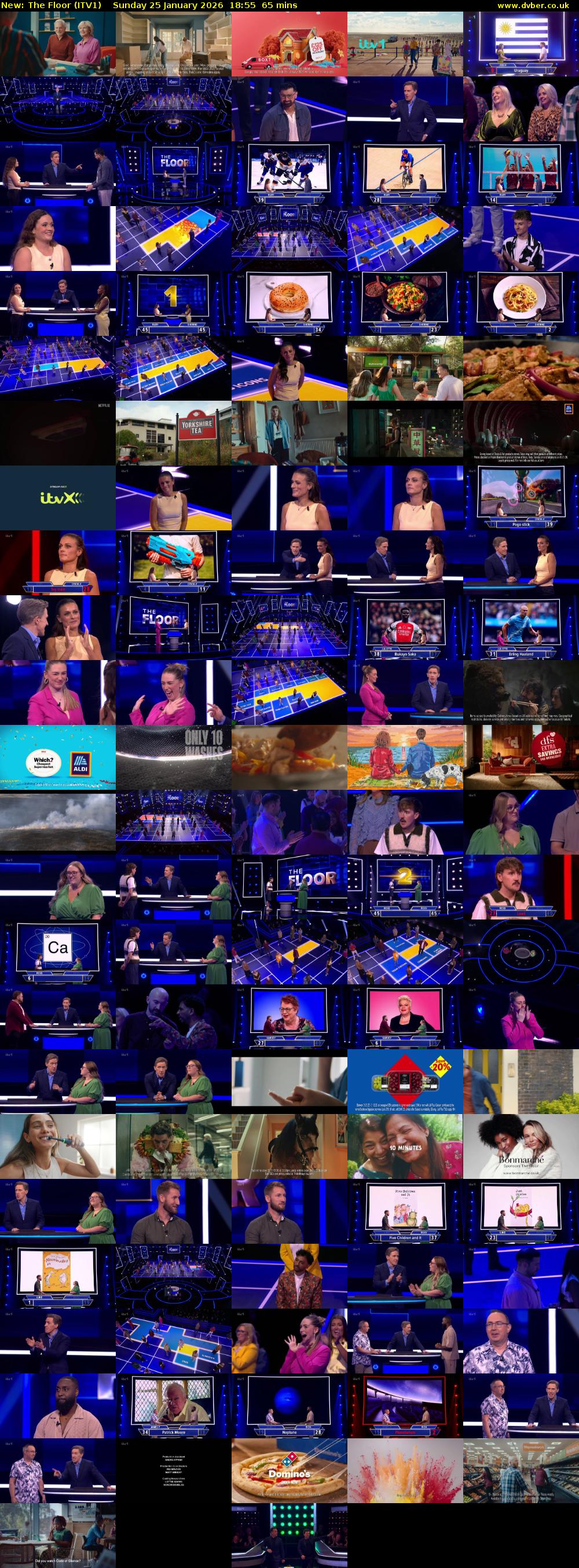 The Floor (ITV1) Sunday 25 January 2026 18:55 - 20:00