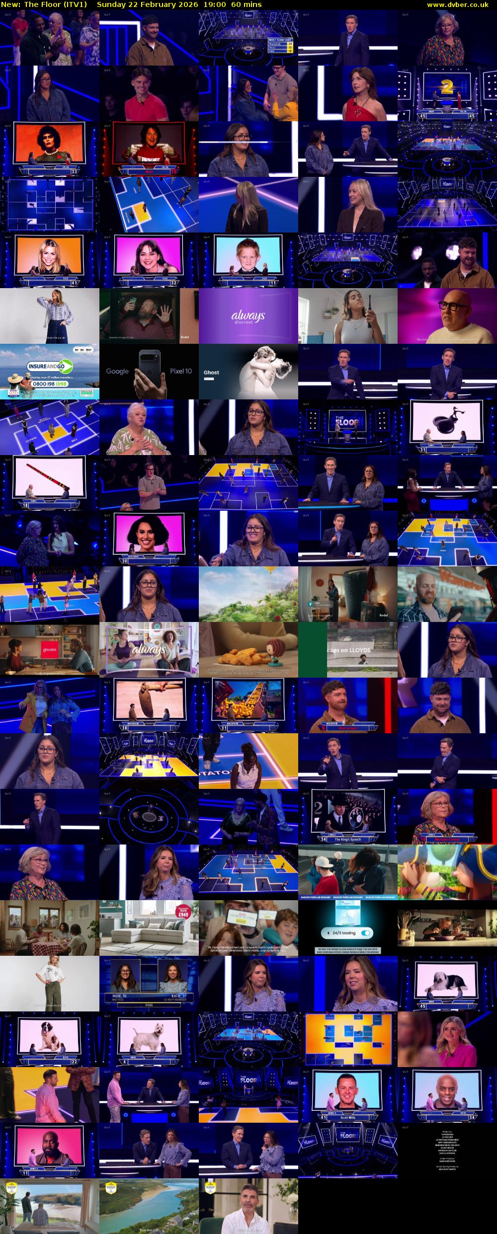 The Floor (ITV1) Sunday 22 February 2026 19:00 - 20:00
