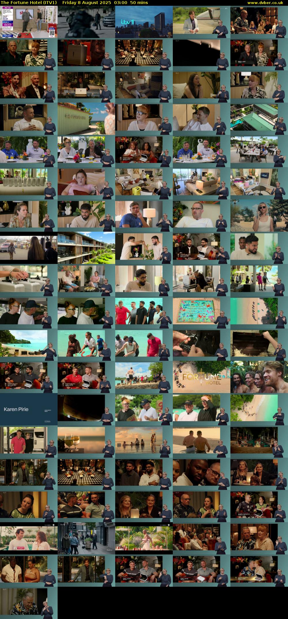 The Fortune Hotel (ITV1) Friday 8 August 2025 03:00 - 03:50
