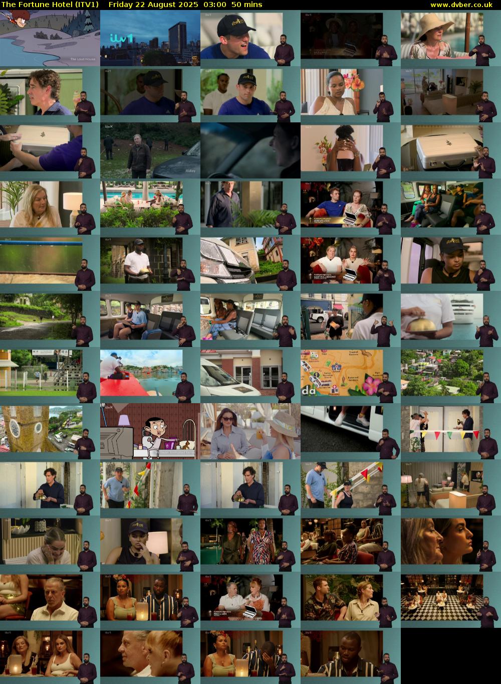The Fortune Hotel (ITV1) Friday 22 August 2025 03:00 - 03:50