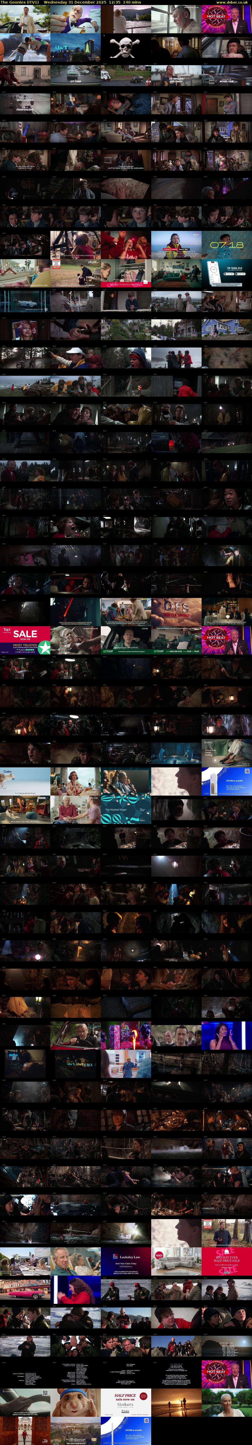 The Goonies (ITV1) Wednesday 31 December 2025 12:35 - 14:55