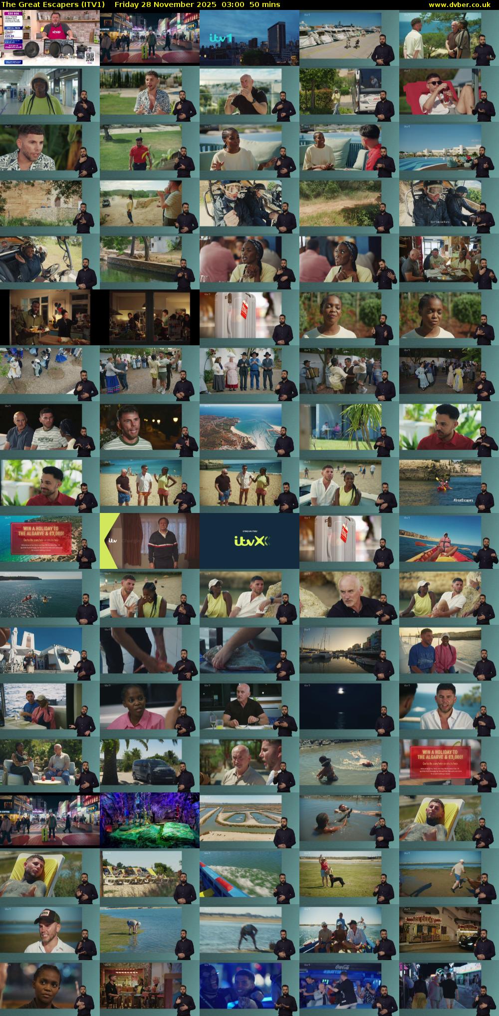 The Great Escapers (ITV1) Friday 28 November 2025 03:00 - 03:50