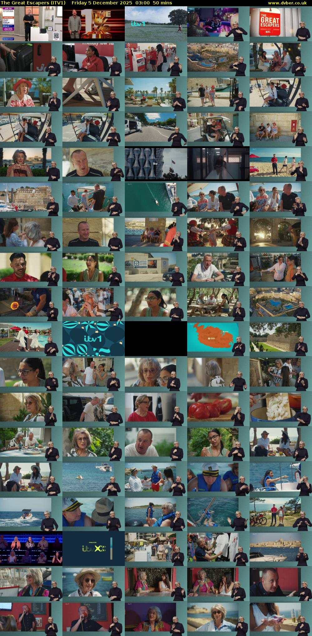 The Great Escapers (ITV1) Friday 5 December 2025 03:00 - 03:50