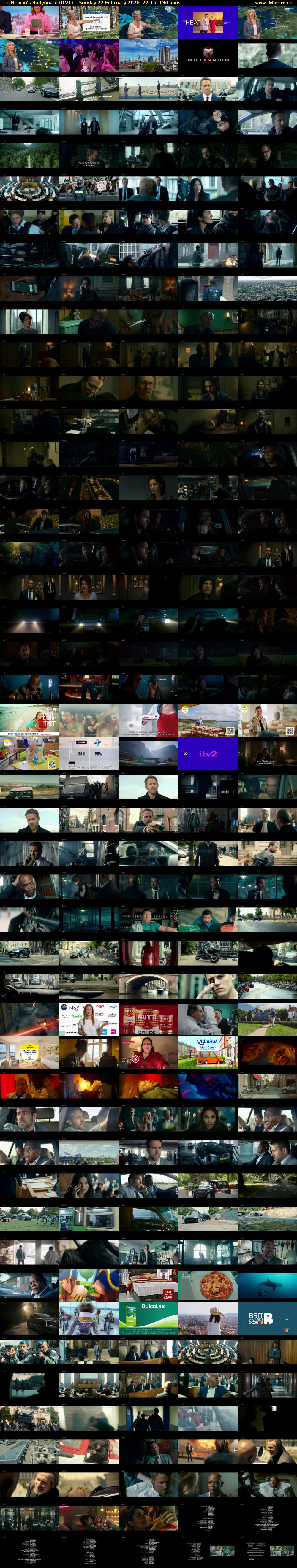 The Hitman's Bodyguard (ITV1) Sunday 22 February 2026 22:15 - 00:25