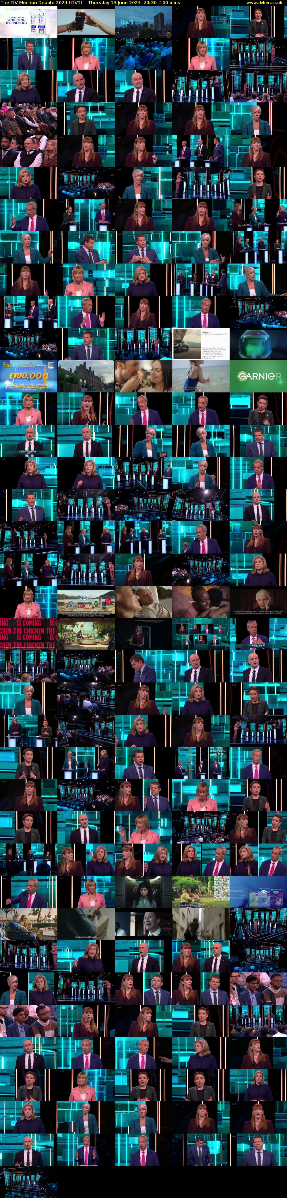 The ITV Election Debate 2024 (ITV1) Thursday 13 June 2024 20:30 - 22:10