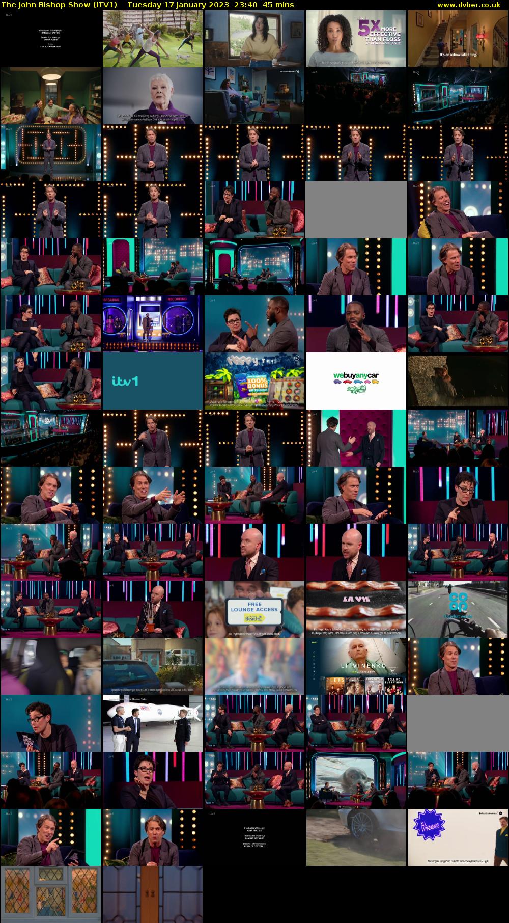 The John Bishop Show (ITV1) Tuesday 17 January 2023 23:40 - 00:25