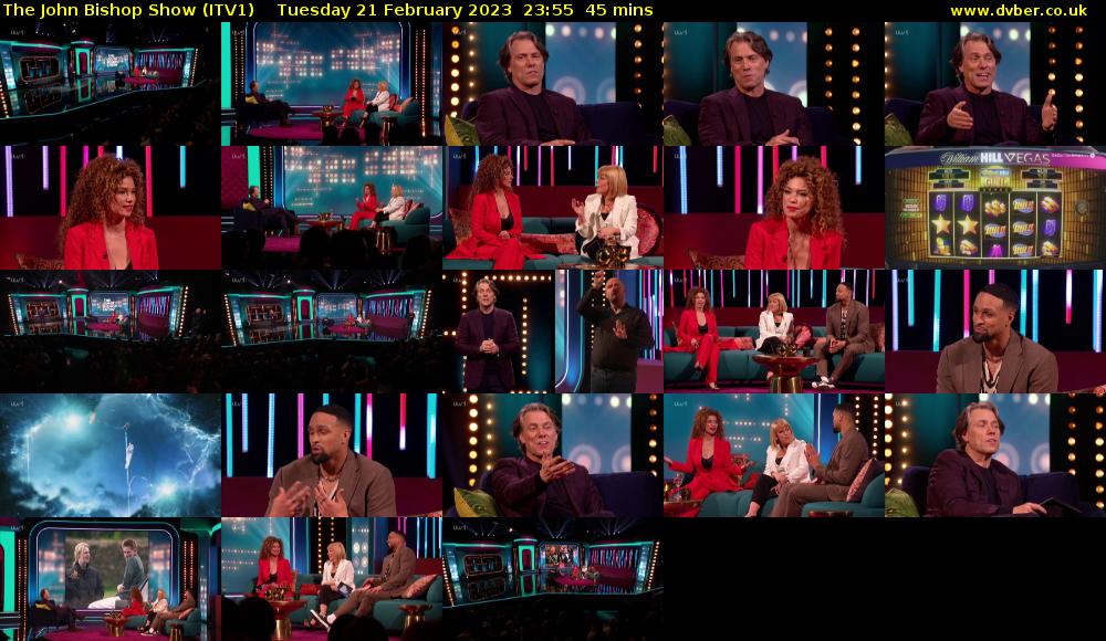 The John Bishop Show (ITV1) Tuesday 21 February 2023 23:55 - 00:40