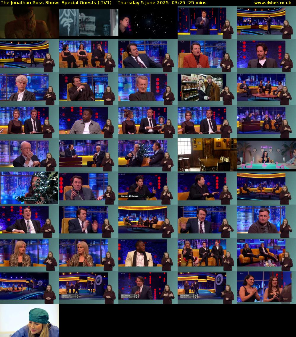 The Jonathan Ross Show: Special Guests (ITV1) Thursday 5 June 2025 03:25 - 03:50