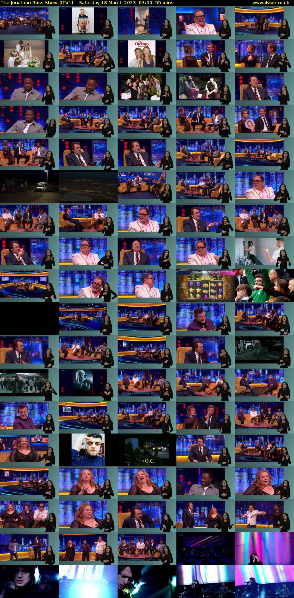 The Jonathan Ross Show (ITV1) Saturday 18 March 2023 03:00 - 03:55