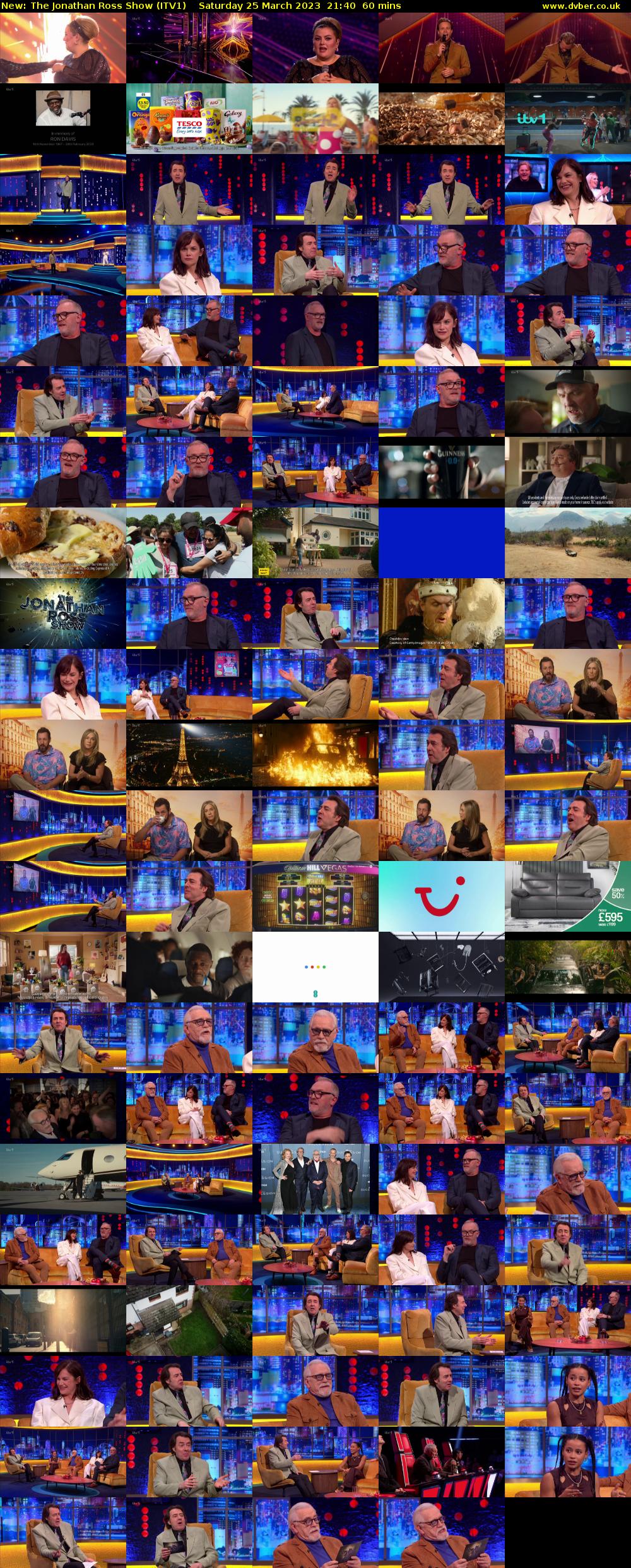 The Jonathan Ross Show (ITV1) Saturday 25 March 2023 21:40 - 22:40