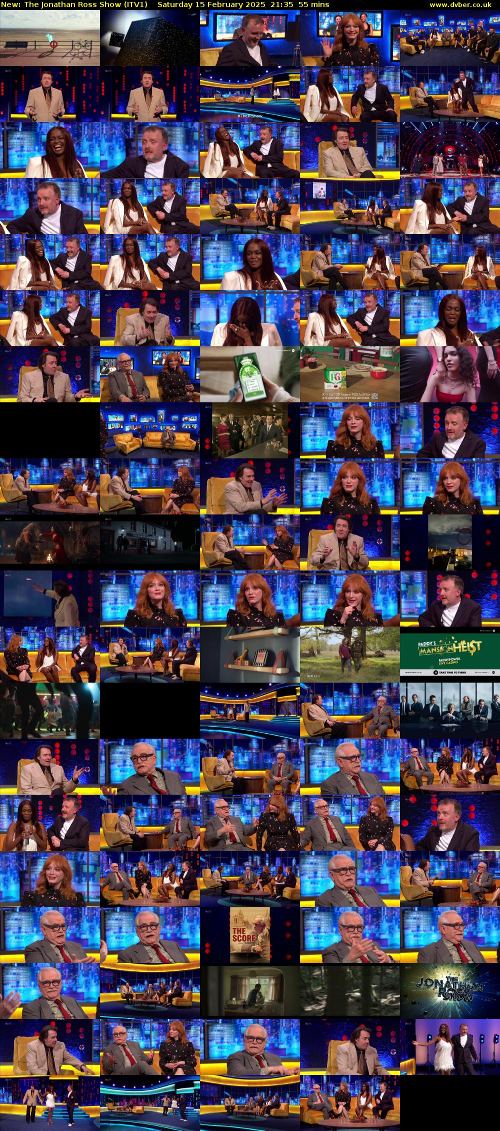 The Jonathan Ross Show (ITV1) Saturday 15 February 2025 21:35 - 22:30