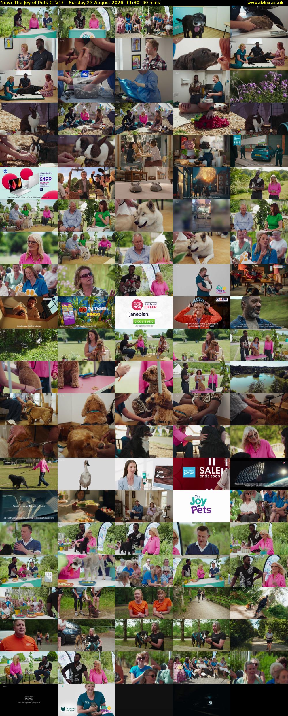 The Joy of Pets (ITV1) Sunday 23 August 2026 11:30 - 12:30