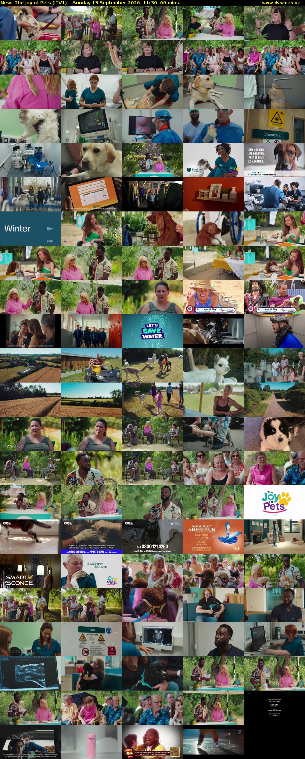 The Joy of Pets (ITV1) Sunday 13 September 2026 11:30 - 12:30