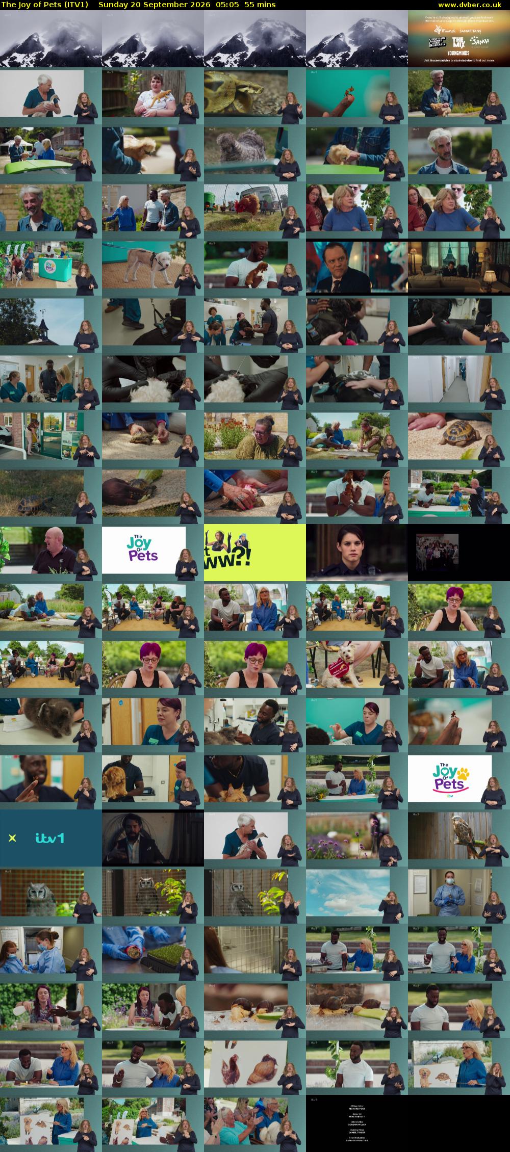 The Joy of Pets (ITV1) Sunday 20 September 2026 05:05 - 06:00