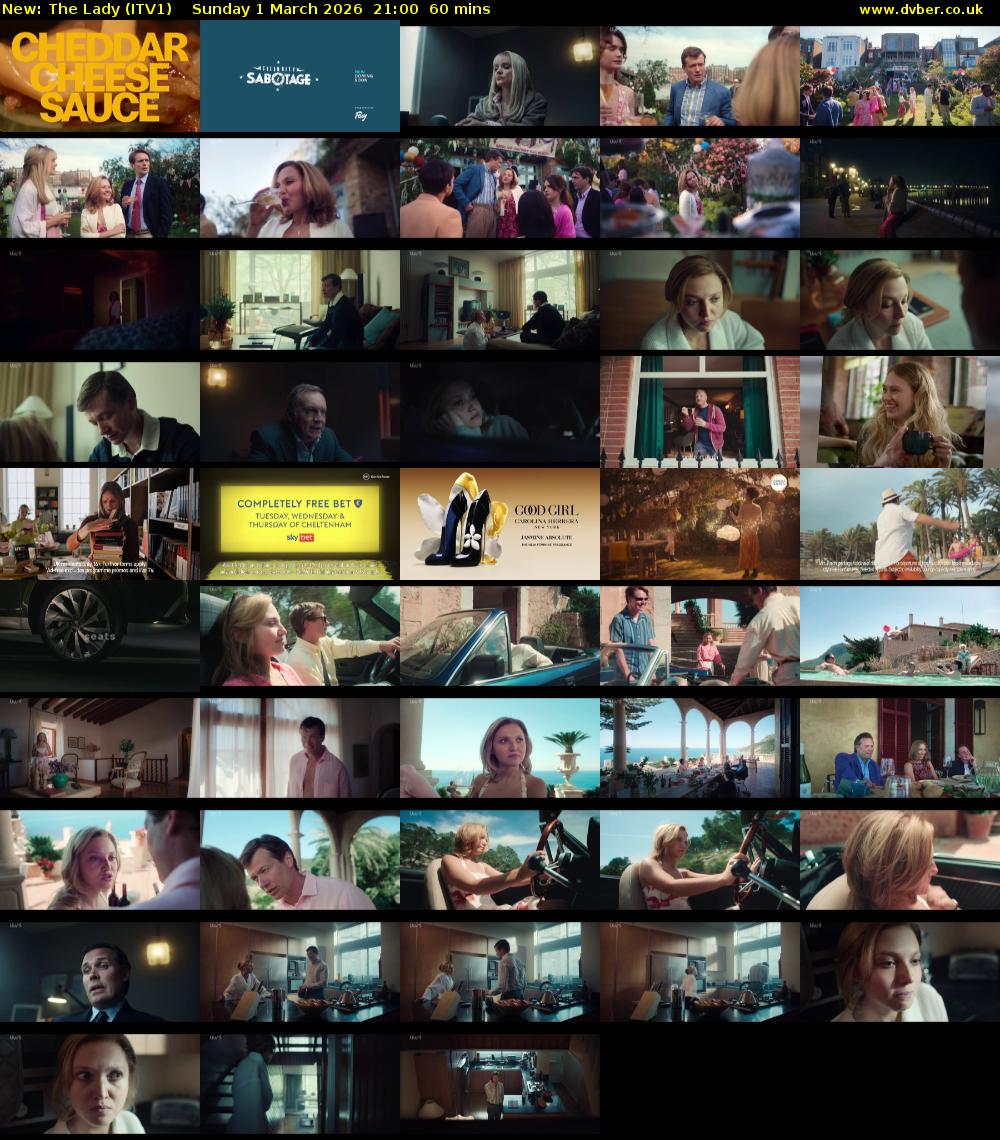 The Lady (ITV1) Sunday 1 March 2026 21:00 - 22:00