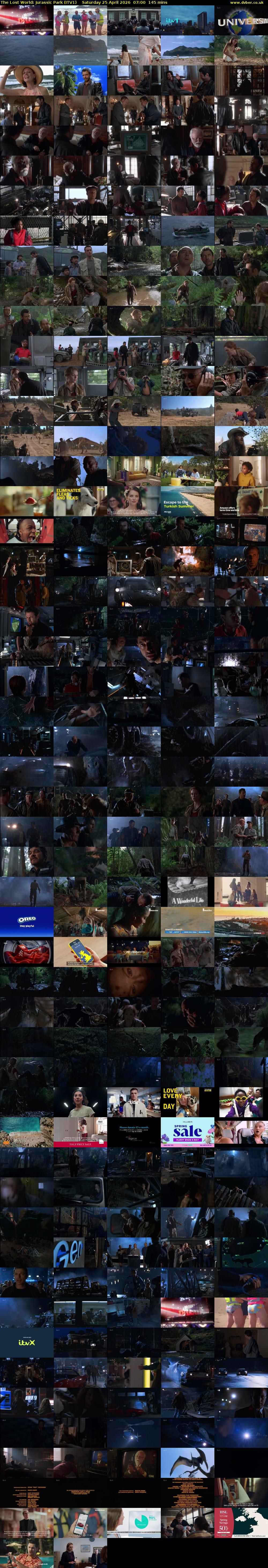 The Lost World: Jurassic Park (ITV1) Saturday 25 April 2026 07:00 - 09:25