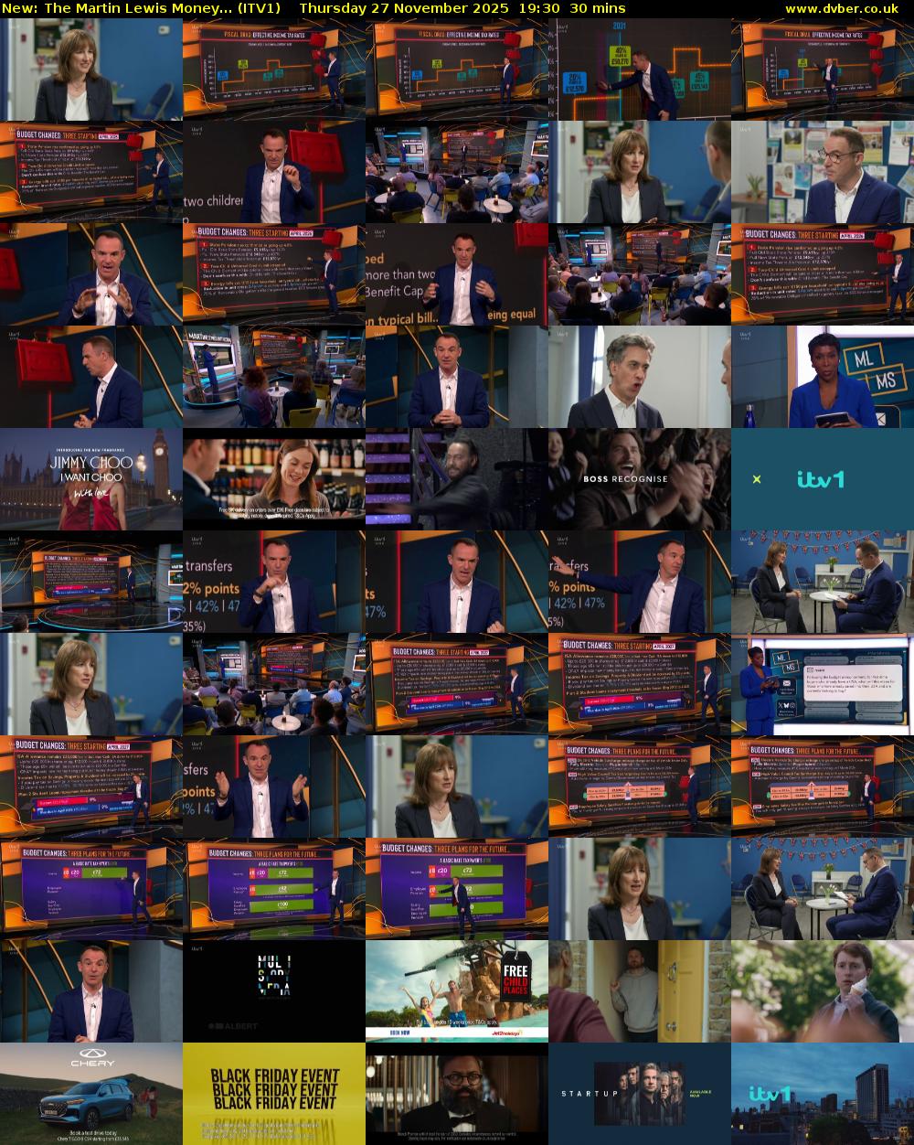 The Martin Lewis Money... (ITV1) Thursday 27 November 2025 19:30 - 20:00